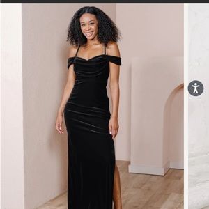 Revelry black velvet dress size 6